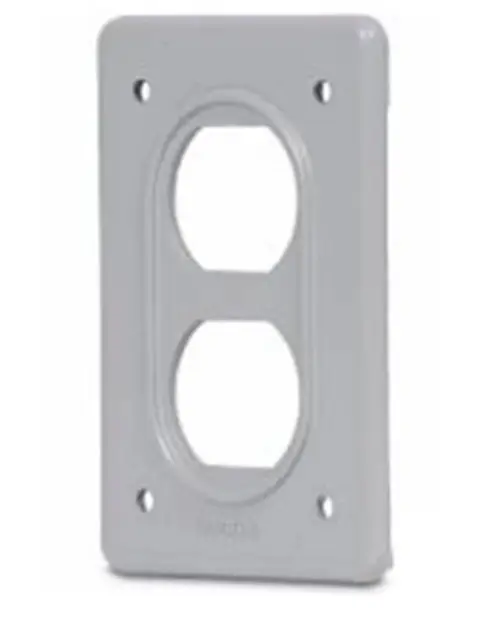 Gray Duplex Receptacle Wall Plate (DS-23)