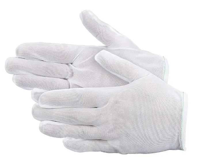 AVSI 10-0A0 White Polyester Glove, Size 8