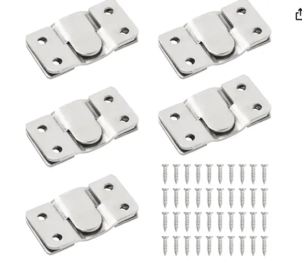 Soportes Empotrado de Montaje Oculto Enclavamiento Hebilla, Soportes Colgadores Colgante de Pared, Soporte de Pared de Acero Inoxidable para Cuadros, Marco Sofá Foto, con 80 Tornillos, 10 piezas.