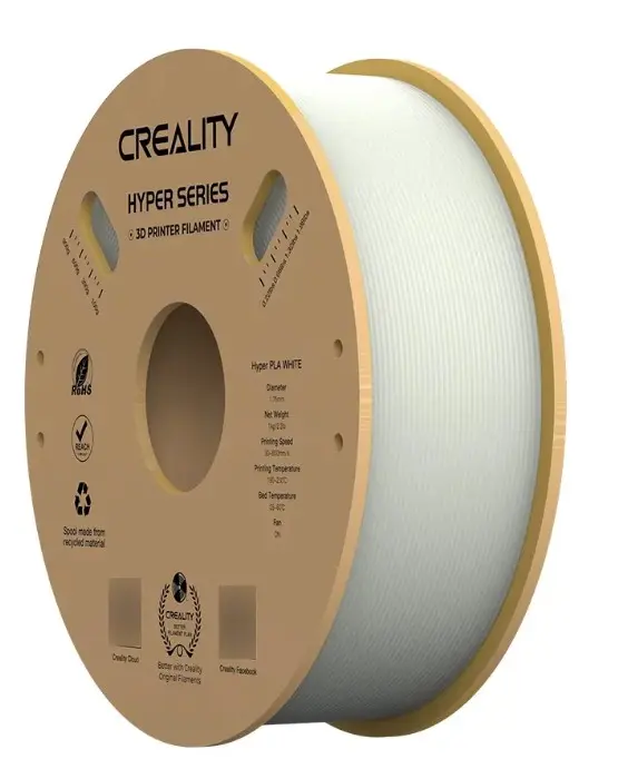 Creality Hyper Fast PLA Filament, 1.75mm, 1kg, White