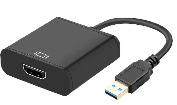 USB 3.0 to HDMI Adapter, Black, 20 cm