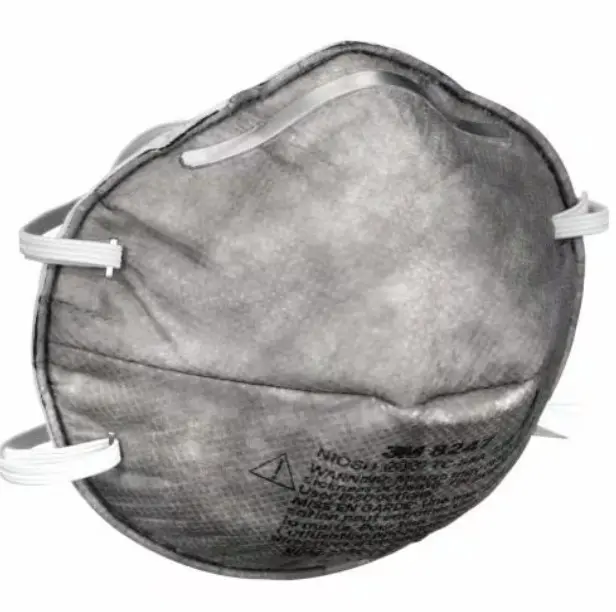 3M™ 8247 R95 Particulate Respirator with Nuisance Level Organic Vapor Relief, Stapled Elastic Headbands