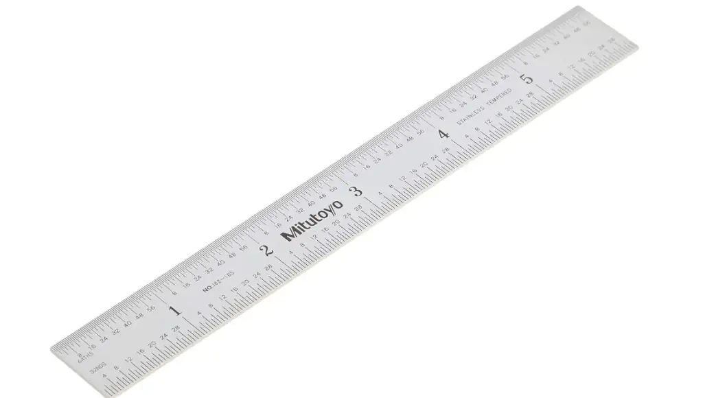 regla metálica graduada mituyoyo de 150/6" mm  182-204  