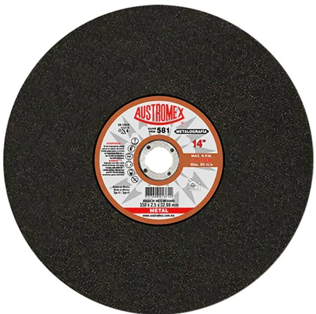 AUSTROMEX CUT-OFF WHEEL FOR METALLOGRAPHY 14", 581