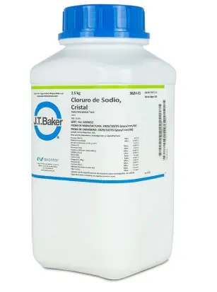 cloruro de sodio  MARCA JT baker 3624-10 cubeta de 10 kg 
