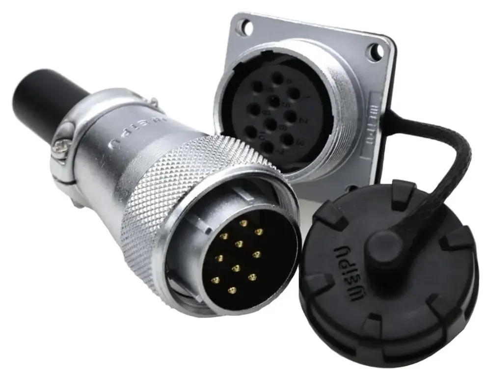 Conector De 10 Pines ,  MACHO-HEMBRA, WS24