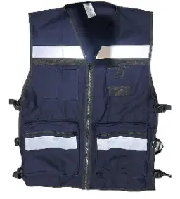 Chaleco reflectante, talla L, azul marino