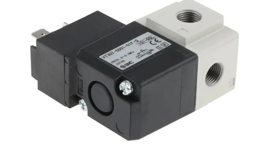 VALVULA SOLENOIDE PTO 1/8 24 VCD, VT307-5DO1-01F-Q, SMC