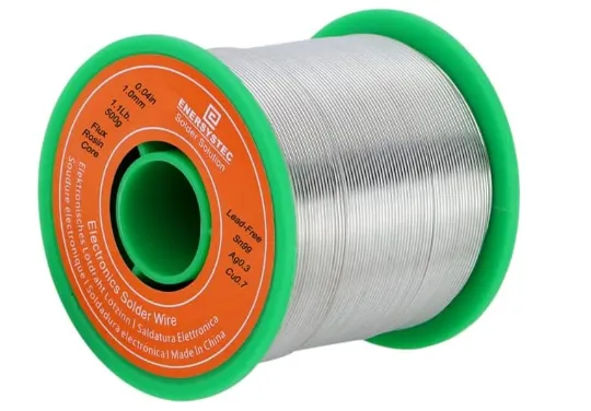 cable de soldadura sin plomo enersystec , soldadura electronica, calibre 1mm z500 g, sin plomo