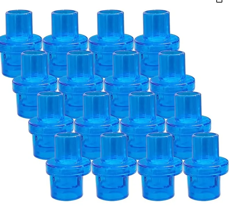 paquete de 100 válvulas elysaid color azul, rescate rcp