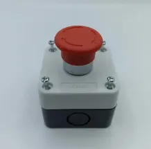botón de emergencia tipo hongo chint NP2-BS542, rojo metálico