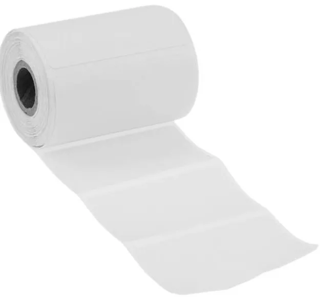 ETIQUETA BLANCA TRANSFER HOTMELT 51*25 MM, rollo de mil etiquetas