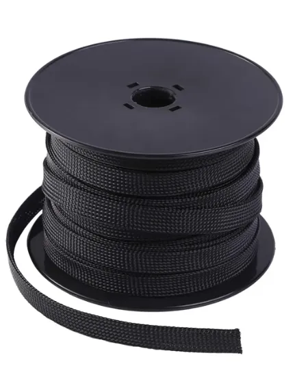 manga para cable trenzada keko, modelo keko pet en color negro 50 pies
