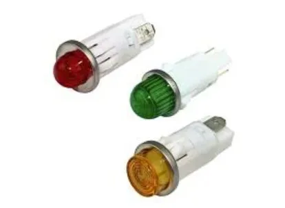 Panel mount indicators - Neon and incandescent RED DIFFUSED 1/2" MOUNTING HOLE