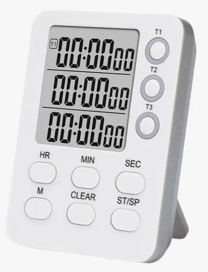 temporizador digital de cocina tuomo 1p, con 3 canales independientes, columen ajustable