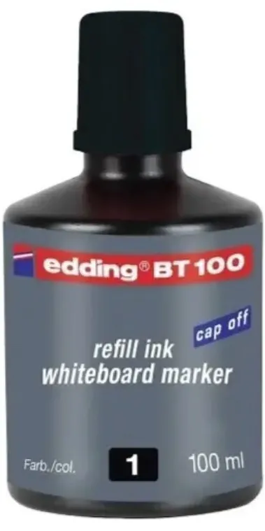 [Bt-100] Tinta negra para marcador de pizarron 100ml Edding