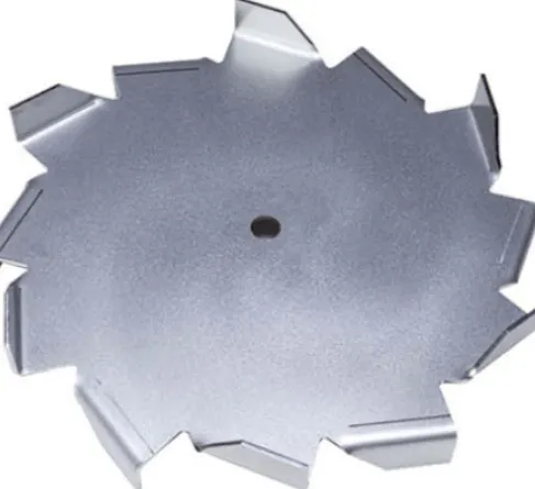 [B04AOB] Aspa de impulsor Hi-Vane, D04AOB,  de 4" de diámetro, acero inoxidable 304 (con solo un orificio central de 1/2").