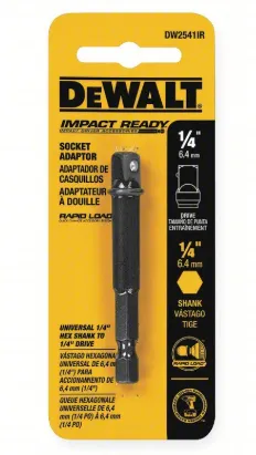 Adaptador de dado 1/4" SAE, DeWalt, 2KLR4