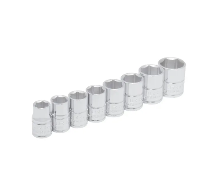 Juego de Dados Cuadro 3/8", Urrea, S02HM, Tamaño 10 a 19mm Cromado, 8 pcs