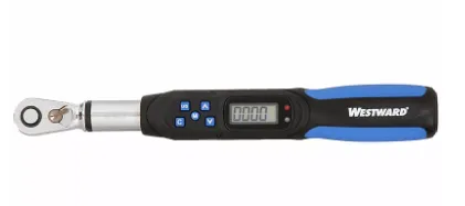 Llave Electrónica De Torque 1/4", Westward, 6PAE8, Estilo Cabeza Estándar, Rango De Torsión (Pies- Lb): 0.44 A 8.85