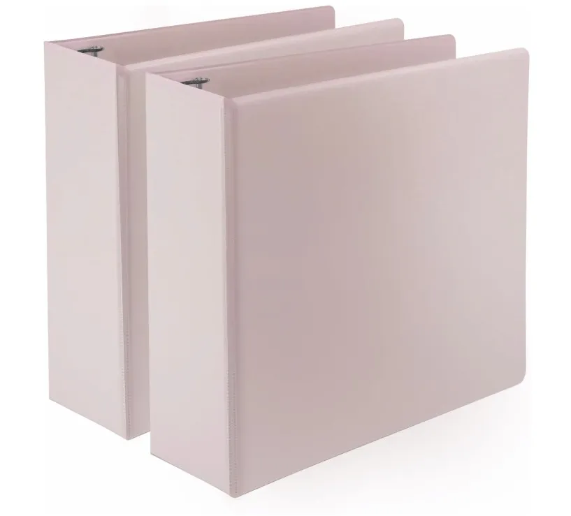 Carpeta de vista ecológica, Samsill Anillo en D duradero, 3 pulgadas, rosa