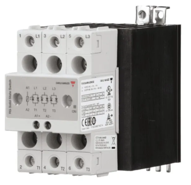 [RGC3A60D25KKE] CONTACTORS SOLID STATE, CARLO GAVAZZI, RGC3A60D25KKE, 3P SSC DC IN ZC 600V 3X25A 1200VP-E-SRW IN