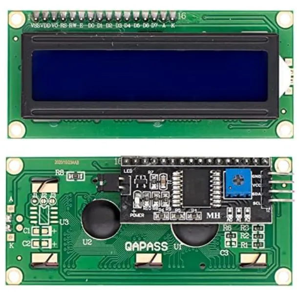 Pantalla 16x2 caracteres, with I2C Protocol Unit Electronics HD44780