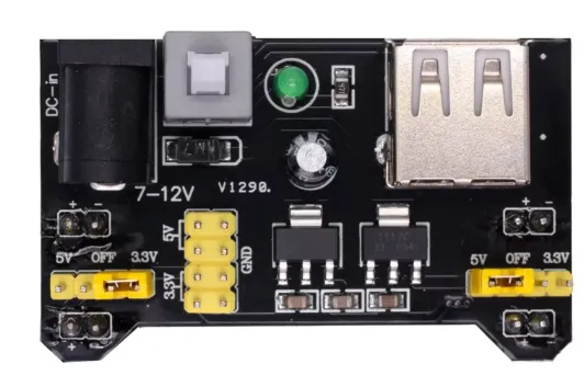 Fuente de alimentación para protoboard v2 MB-102 3.3V 5V AR0484