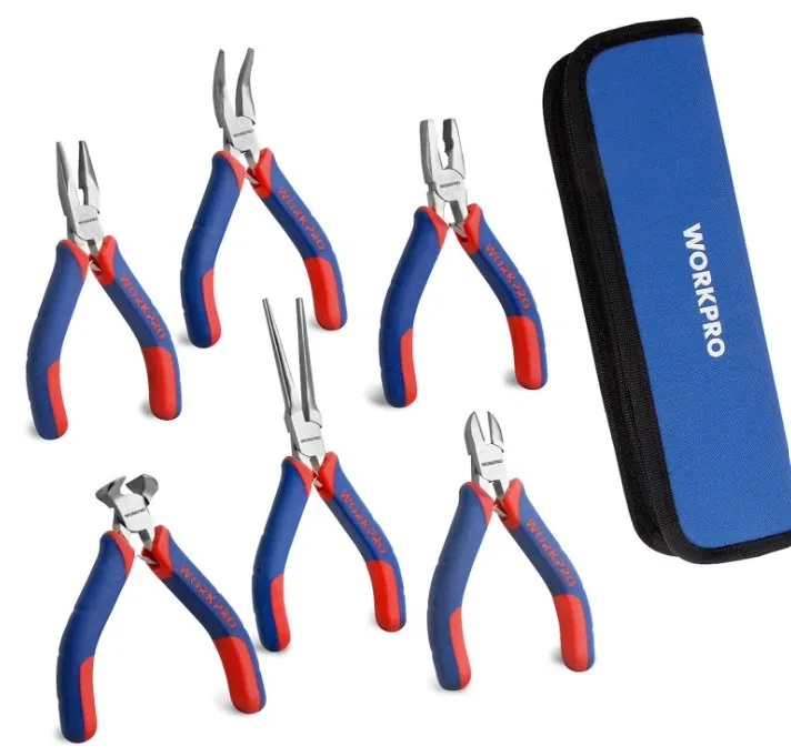 Juego de mini alicates, WORKPRO, 820909760467, 6 piezas