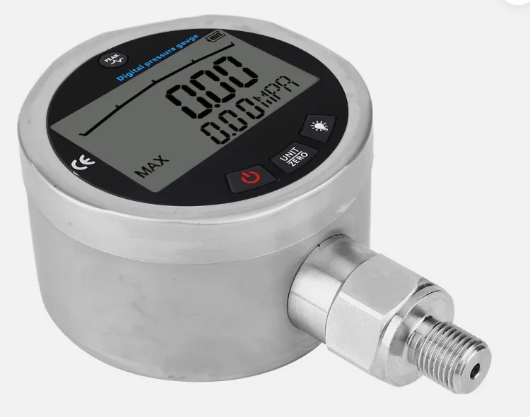 Manometro 400 Bar Hyuduo 711632785622 de Acero Inoxidable Con Pantalla Lcd Digital y Conector G1
