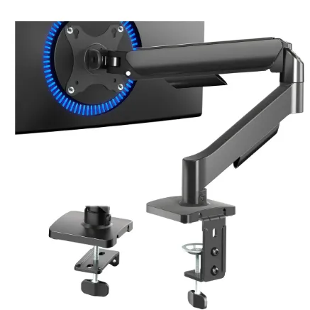 Soporte De Escritorio Vivo Single Mount 17 a 32 Pulgadas, Resorte De Gas Con Puertos