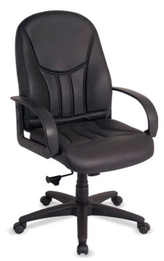 Sillón Ejecutivo Porto AL-490, Con Respaldo Alto y Soporte Lumbar Integrado Color Negro