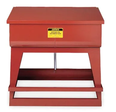 Tanque de Enjuague de Acero, JUSTRITE, 27220, 22 gal, color Rojo
