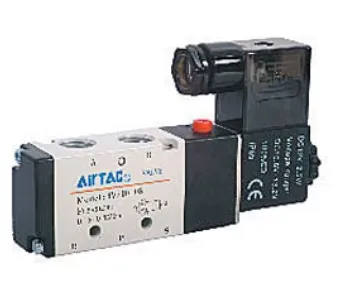 Valvula Doble Solenoide Airtac 4V230C-08-BP, 5/3,c.c 1/4 24 VCD