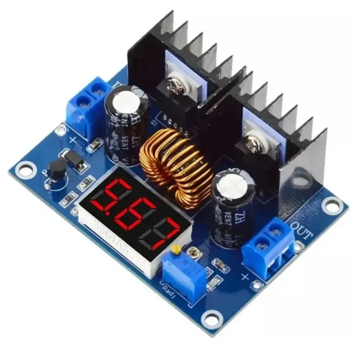 2 Piezas Modulo Regulador De Voltaje Xl4016 Step Down 250w 8a Display XTWE Xl4016