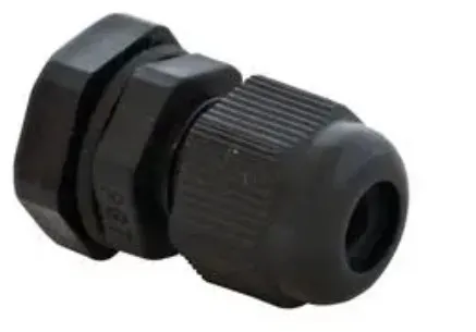 Conector Glándula, PG7, 3 mm, 6 mm, Nylon (Poliamida), Black, IP66 BUD INDUSTRIES IPG-2227