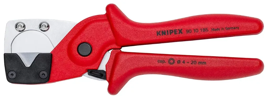 Cortador de manguera neumática, color rojo, KNIPEX Tools 90 10 185
