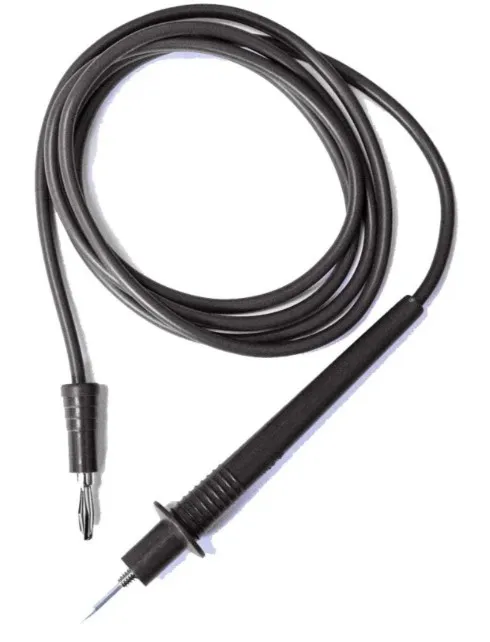 Black Multiple Feature Test Prod to Unshrouded Banana Plug, 48" 18AWG PVC BU-2641-D-48-0 Mueller Electric