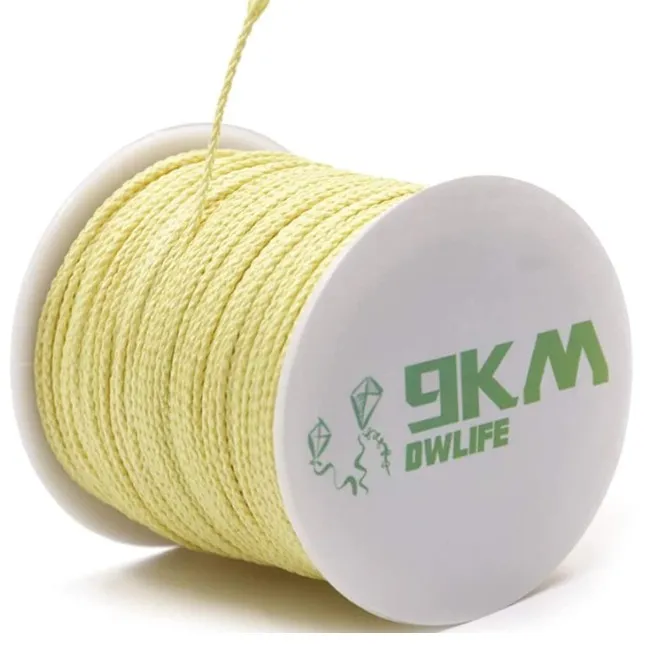 [100926030412] Cordón Trenzado de Kevlar, 9KM DWLIFE, 150 Lb, 1 mm x 30 mts, alta resistencia a la tracción, abrasión, retardante de llama