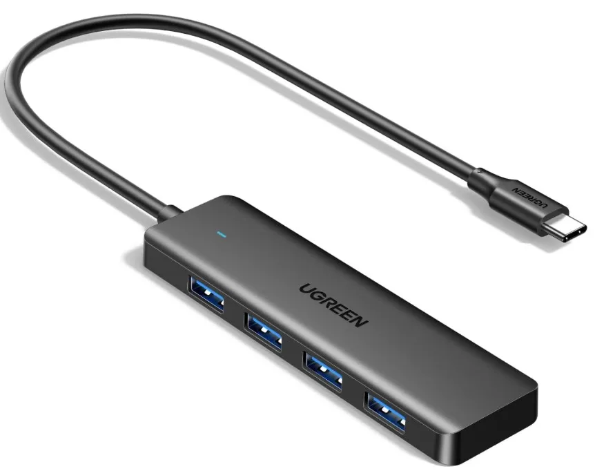 UGREEN Hub USB 3.0, 4 en 1 Adaptador de 4 Puertos 5Gbps, USB-C, 15 CM
