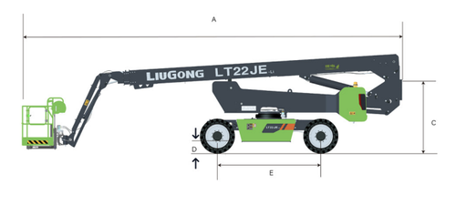 [LT22JE] Plataforma Elevadora Grúa Telescópica Liugong  LT22JE (T72JE), 23.8 mts