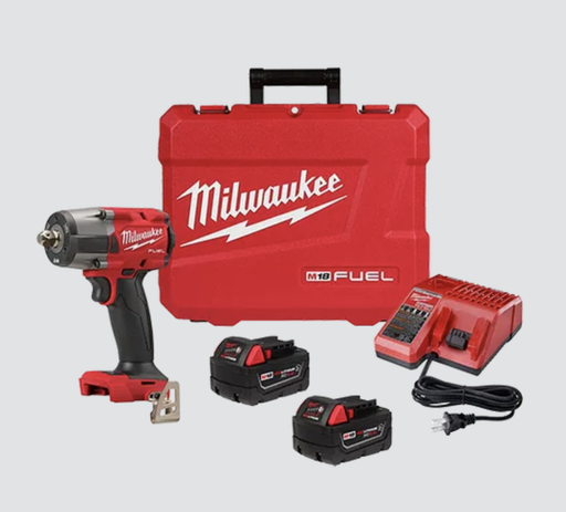 [045242779017] Impact wrench Milwaukee 1/2 drive M18 Fuel (includes 1 impact wrench, 2 batteries, 1 charger, 1 case)
