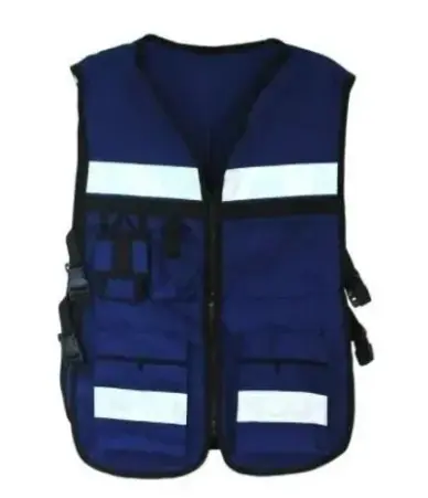 [050525042518]  CHALECO TIPO BRIGADISTA, MARCA CIRAA, COLOR AZUL MARINO, TALLA: 2XL