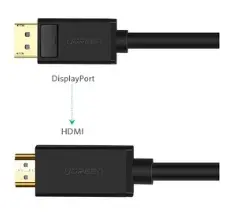 [090725090012]  cable ugreen DisplayPort macho a hdmi macho de 5 metros 