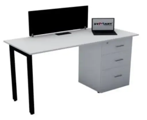 [OG-140U] Escritorio Grapa con 3 cajones U 140, Medidas: 140cm (frente) x 60cm (fondo) x 75cm (alto), Symart OG-140U