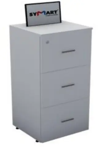 [OAV-3G] Archivero vertical con 3 gavetas, Medidas: 46cm (frente) x 44cm (fondo) x 95cm (alto), Symart OAV-3G