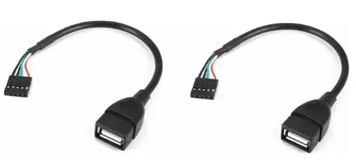 [YSJJZRL]  cable usb de 5 pines  YSJJZRL paquete de 2 usb de 2.0 hembra 5 pines, 30cm 