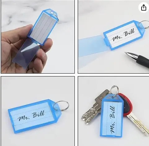 [B09T5RH46Q] Identificador para Llaves Llavero, Etiquetas para Llaves (Color mezclado 25Pz S3)