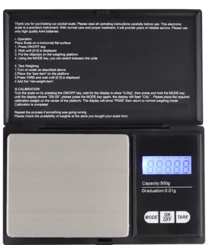 [CE-B25] Bascula Digital Gramera 0.01gr 500gr Gramos Química Joyería.