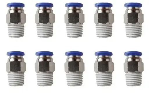 [150126095330] Conexión Rapida Neumatica 10mm X 1/4 Npt (Racor ), 10pzas